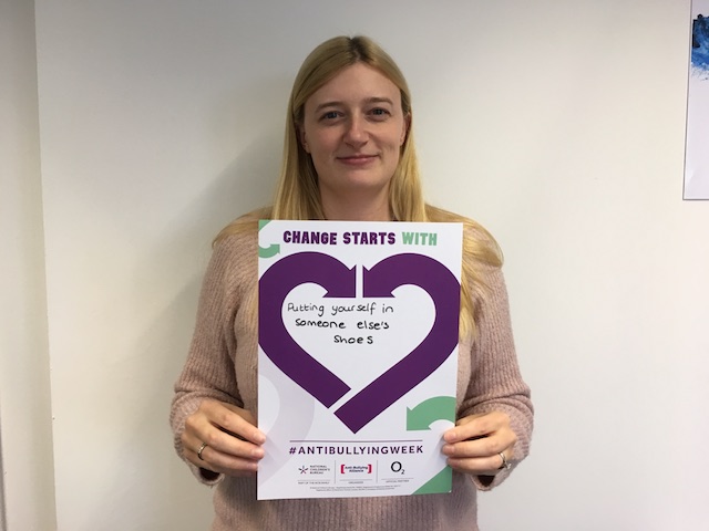 Jess's Anti-Bullying Week 2019 pledge: Change Starts With... Putting yourself in someone else's shoes