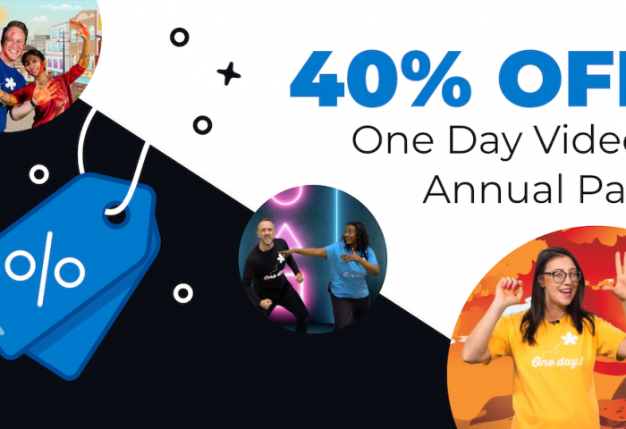 JANUARY OFFER: 40% Off One Day Videos For a Full Year!